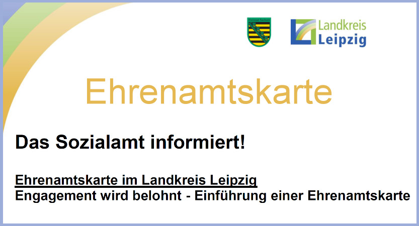 You are currently viewing Das Sozialamt informiert: Ehrenamtskarte im Landkreis Leipzig