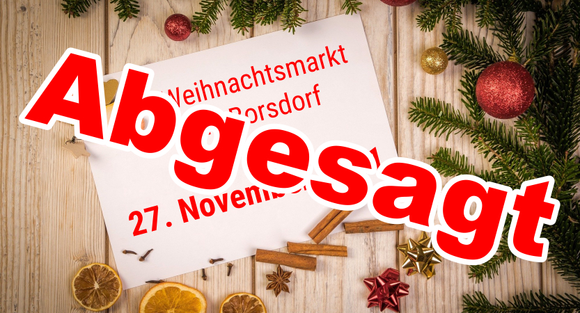 Read more about the article Weihnachtsmarkt in Borsdorf abgesagt