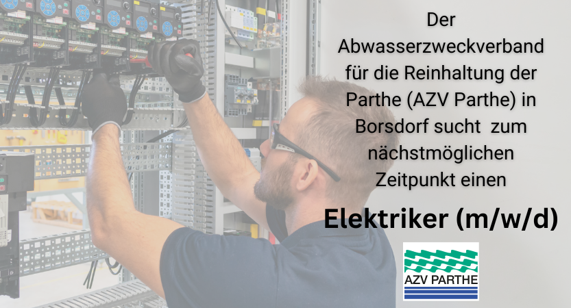 You are currently viewing AZV Parthe sucht einen Elektriker (m/w/d)